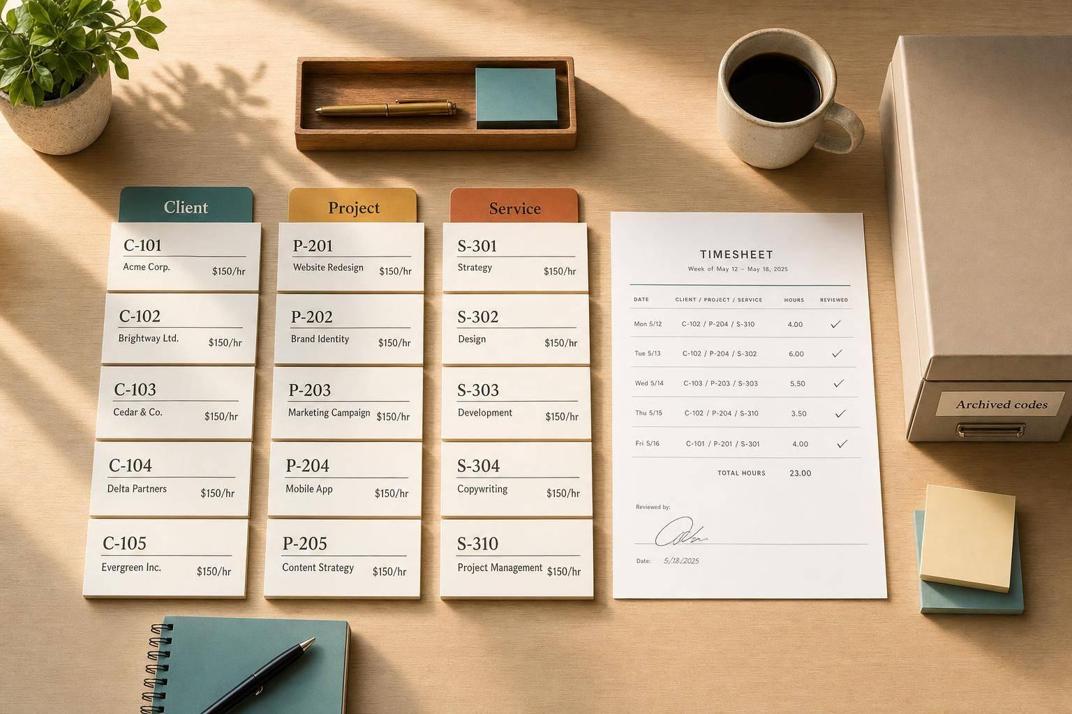 How to Set Up Project Billing Codes for Client Work